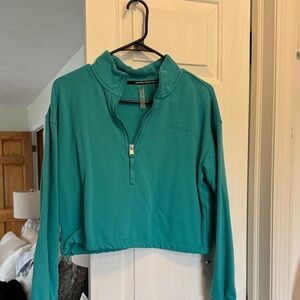 Calvin Klein Teal Women's Quarter-Zip Sweatshirt